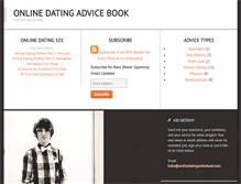 Tablet Screenshot of onlinedatingadvicebook.com